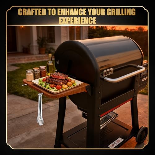 QuliMetal Foldable Side Shelf for Weber Searwood 600/600XL/Smoque/SmoqueXL - Image 5