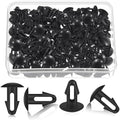 100 Pcs Strapping Rivets 15/64 Inch Hole Patio Strapping Fasteners for Patio Furniture Repair Webbing Lawn Chair Lounge Accessories, 0.66 x 0.48 Inch (Black) by Amyhill