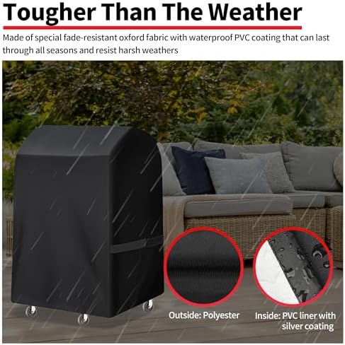 NEXCOVER Grill Cover- 30" Waterproof BBQ Grill Cover, Barbeque Cover Grill Cover for Outdoor Grill, UV Resistant Dustproof Barbecue Smoker Cover. - Image 5