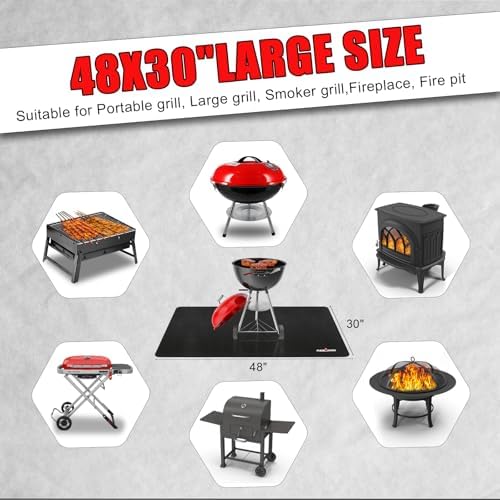 Upgrade 48 x 30 Inch Under Grill Mats for Outdoor Grill, 2mm Thick - Image 4