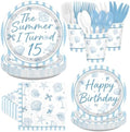 168 Pcs Summer 15th Seashell Birthday Party Decorations Serves 24 by Greencian