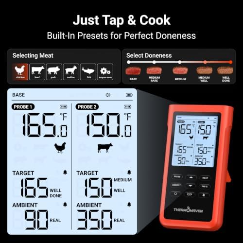 ThermoMaven 3000FT Wireless Meat Thermometer, No App Needed, 2 Probes - Image 5