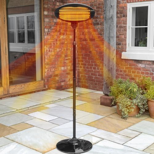 HARRIER 2-in-1 Electric Patio Heater (Single Heater with Cover) by Harrier