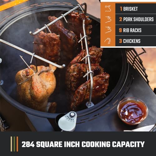 Oklahoma Joe's Bronco 18 in. Heavy Duty Charcoal Drum Smoker and Grill with 284 sq. in. Cooking Area in Black - Image 3