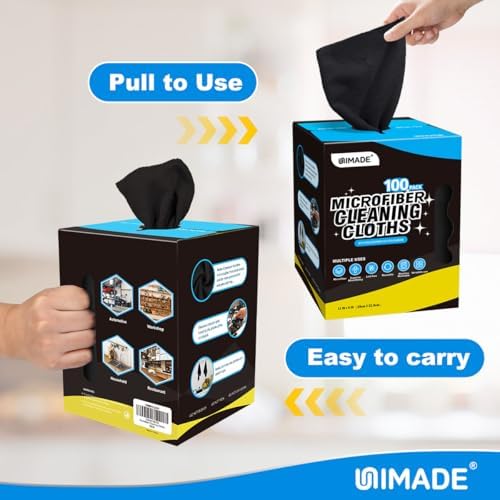 UNIMADE Microfiber Cleaning Cloth, 100 Sheets Microfiber Towels for Cars - Image 7