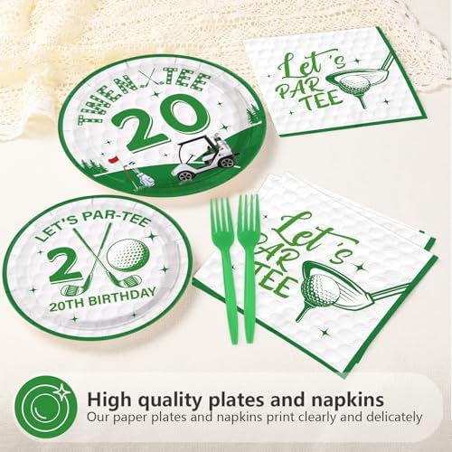 96Pcs Golf 20th Birthday Party Decoration for Men Women, Serve 24 - Image 3