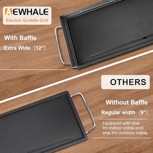 AEWHALE 35" Electric Nonstick Extra Large Griddle Grill,3m Cable - Image 3
