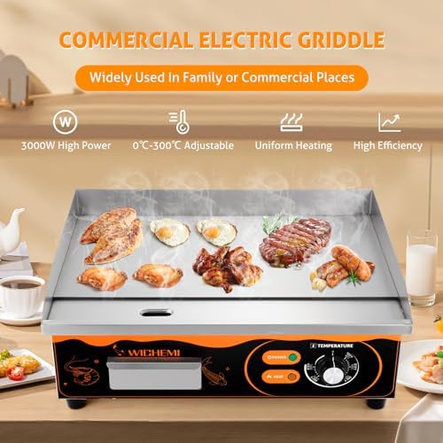 WICHEMI Electric Grill Commercial Griddle Flat Top Grill Teppanyaki Grill - Image 2