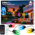 Beizelte Outdoor String Lights, 290FT RGB+IC Outside Light Dimmable Shatterproof LED Bulbs, IP67 Waterproof Chasing Effect Lighting DreamColor Patio Strip Lights for Backyard, Balcony, Outdoor Living by Beizelte