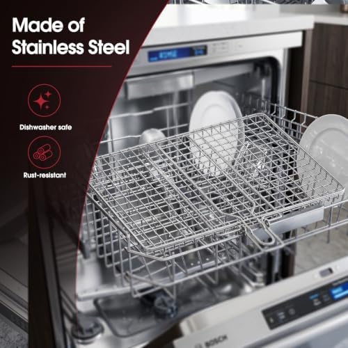ORDORA Shallow Grill Basket, Fish Grill Basket, Rustproof Stainless Steel BBQ Folding Portable Grilling Rack for Meat, Steak,Vegetables, Grill Accessories - Image 4