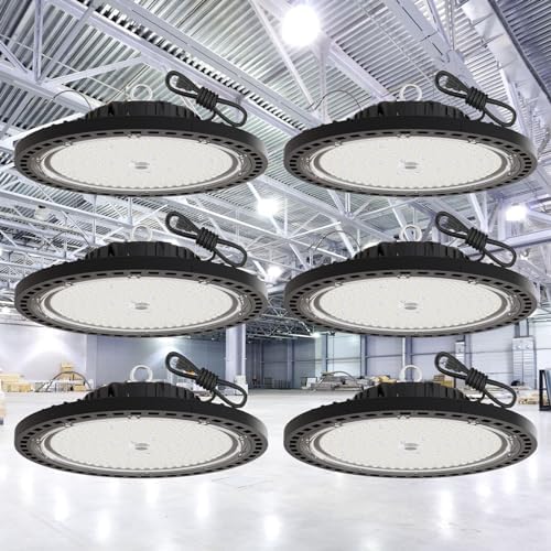 200W UFO High Bay LED Shop Lights, 6 Pack, 29000 LM, 5000K, AC110-277V - Image 2