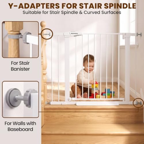 Mumeasy 29.7-40.6" Baby Gate for Stairs, Auto Close Dog Gate for Doorways - Image 4