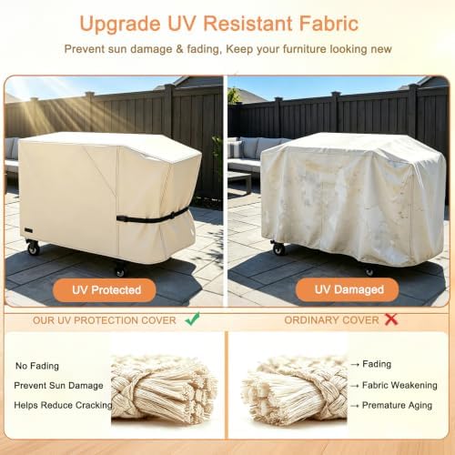NettyPro Griddle Cover for Blackstone 28" Griddle with Single Shelf, Beige - Image 6