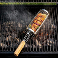 Rolling Grill Basket, 304 Stainless Steel Cylinder Grill Basket by Unknown