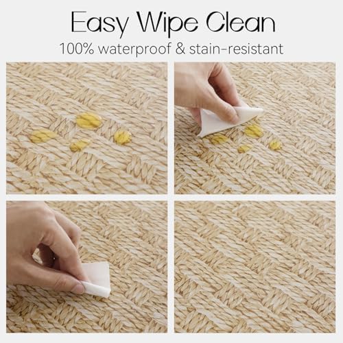 Romanstile Round Fitted Vinyl Tablecloth with Elastic Edge 100% Waterproof - Image 3