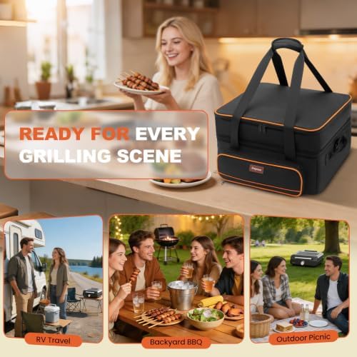Grill Carrying Bag Compatible with Ninja GR101, Double-Layer Storage Case - Image 7