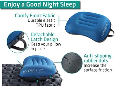 TREKOLOGY Aluft 2.0 Small Inflatable Camping Pillow for Backpacking, Travel - Image 3