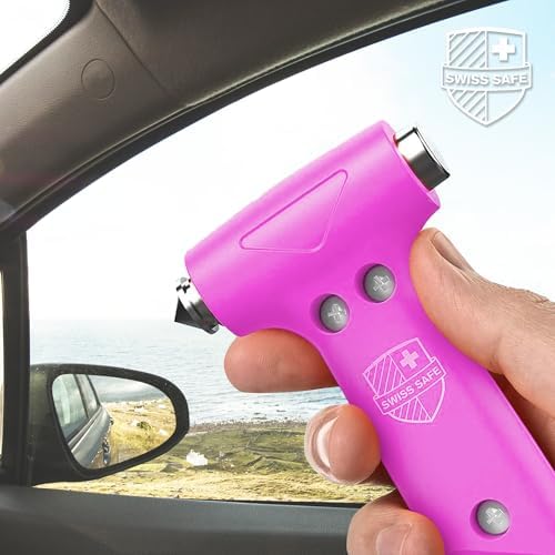 Swiss Safe Car Safety Hammer Window Breaker Tool with Seatbelt Cutter - Image 5