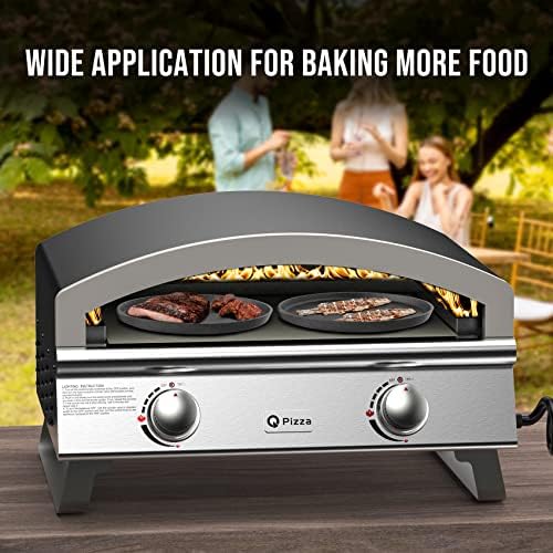 25" Large Propane Pizza Oven, 2-Burner Gas Pizza Maker, PS103 - Image 6