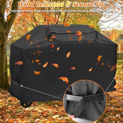 BAC776 Grill Cover for Traeger Woodridge Pro Replacement Parts Wood Ridge Elite Pellet Smoker Covers Accessory Full Length 600D Waterproof Outdoor BBQ - Image 3