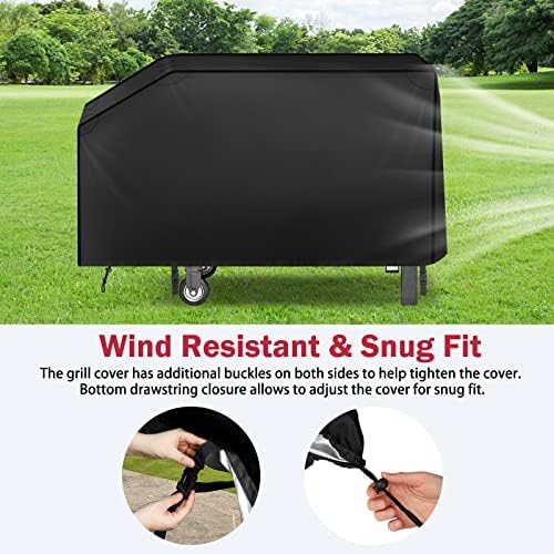 iCOVER 28 inch Griddle Cover for Blackstone,Waterproof Lightweight Polyester Flat Top BBQ Covers for 28" Outdoor Cooking Gas Grill Griddles with One Side Shelf - Image 2