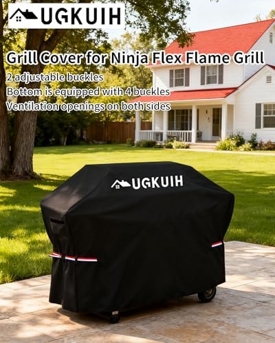 Outdoor Grill Cover Compatible with Ninja Flex Flame Series Grill,600D Oxford Fabric Heavy Duty Waterproof UV Resistance, Fit for Ninja PG300 and PG301 Series - Image 2