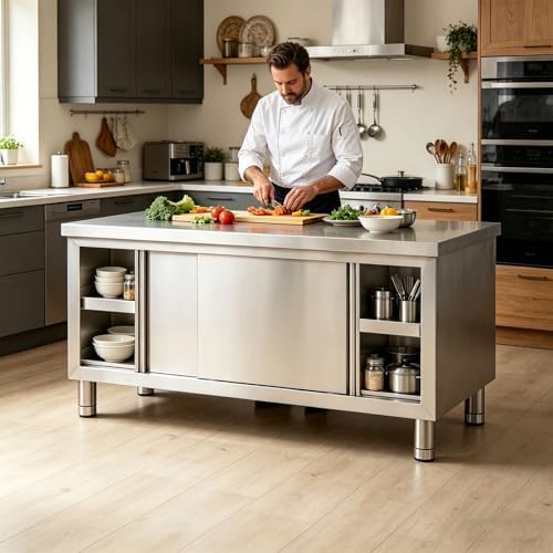 Stainless Steel 47×20×31 in Commercial Prep Work Table - Image 3