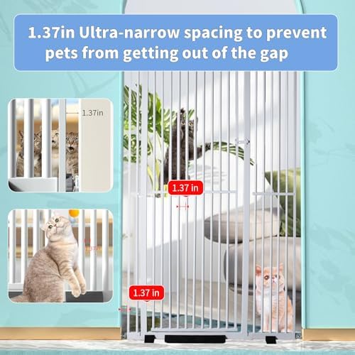 YZHDUXIU 71" Extra Tall Cat Gate, 48" Extra Wide Adjustable Gate - Image 3
