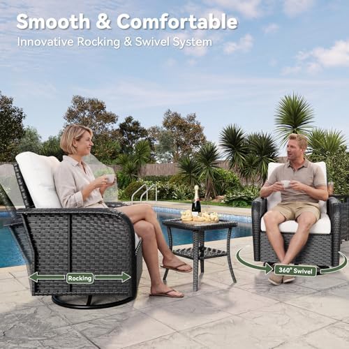 Aoxun 10-Piece Wicker Rattan Patio Furniture Set with 44" Fire Pit Table - Image 4