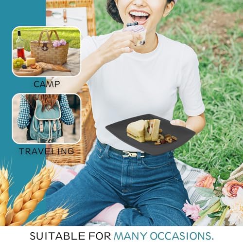 Teivio 48-piece Plates and Bowls Sets, Square Kitchen Dishes Set for 12 - Image 7