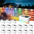 SOLPEX Solar Deck Lights Outdoor,Fence Lights Waterproof,16 Pack RGB by Solpex