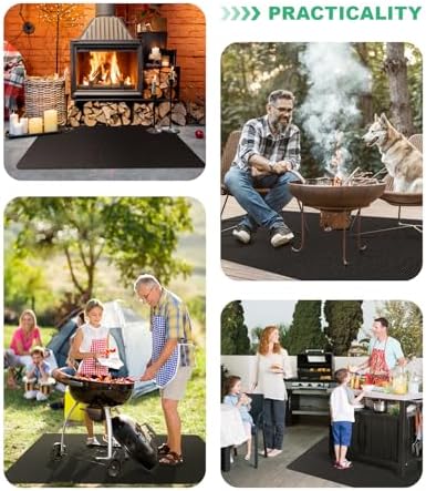 TAOMAND Large 76 x 52 inches Under Grill Mats for Outdoor Grill | BBQ Mat - Image 6