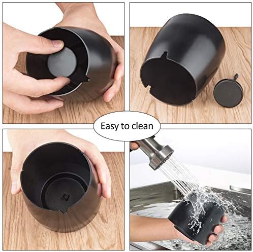 Solid Ashtray with Lid Smell Proof,Smokeless Ashtray for Cigarettes Indoor,Stainless Steel Windproof/Rainproof Ashtray,Ash tray for Outdoor Patio Outside Home Table Decor(Black,Small) - Image 6