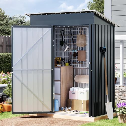 3 x 5 FT Metal Storage Shed for Backyard, Nightblue by Unknown