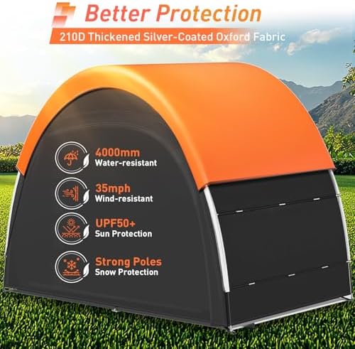 Upgraded Bike Tent with Rain Cover, Outdoor Storage Shed for 4-5 Bikes - Image 4