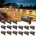 SOLPEX Solar Deck Lights Outdoor,Fence Lights Waterproof,16 Pack Warm White by Solpex