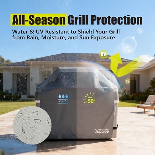 64 Inch Grill Cover for Outdoor Grill, Heavy Duty Waterproof BBQ Cover - Image 2