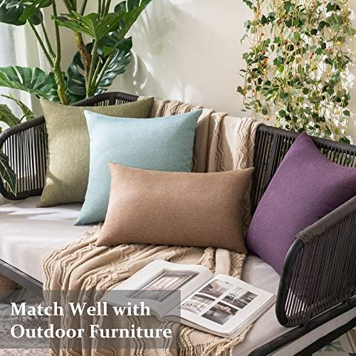 MIULEE Decorative Outdoor Pillow Covers Christmas 16x16 Dark Green - Image 5