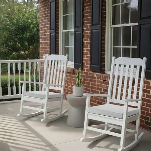 Outdoor Chair Cushions, Set of 6, 18.5 x 16 Inch, Light Grey - Image 2
