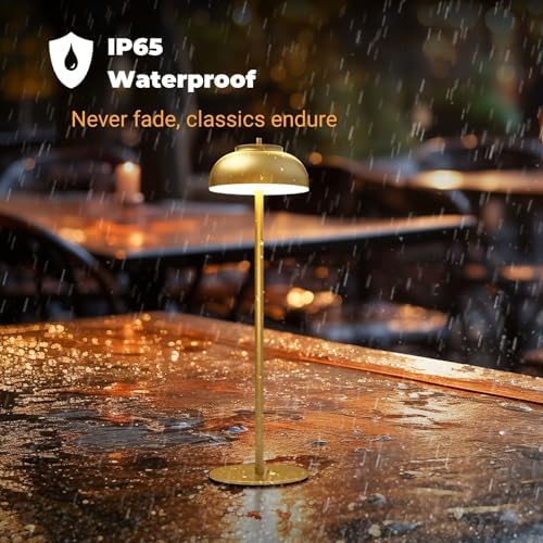 Cordless Table Lamps, Rechargeable LED Touch Lamp, Gold, 2 Pack - Image 5
