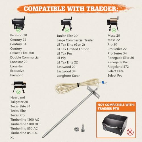7" RTD Temperature Probe Sensor for Traeger Z-Grills Pellet Grills, BAC194 - Image 3