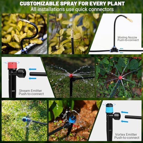 230FT Drip Irrigation Kit with 34 Emitters, 3 Spray Types, Watering System - Image 5