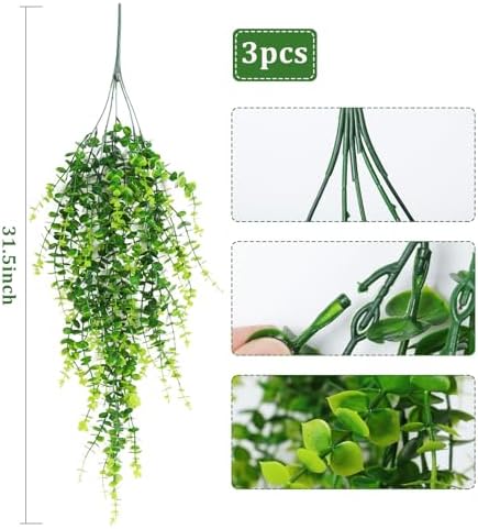 RECUTMS Hanging Money Plants Fake Outdoor Hanging Artificial Flowers Vines - Image 2