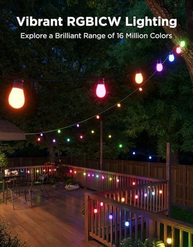 Govee S14 Bulb Outdoor String Lights 2, 96ft RGBICWW, 30 LED Bulbs, IP66 (Pack of 2) - Image 2