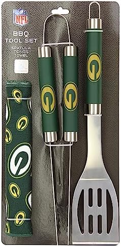 NORTHWEST NFL 3 Piece Team Color and Logo BBQ Grill Set: Spatula, Tongs, and Towel - Image 4