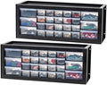 IRIS USA 26-Drawer Teacher Toolbox, 2 Pack, Craft Storage Drawers, Black by IRISUSA
