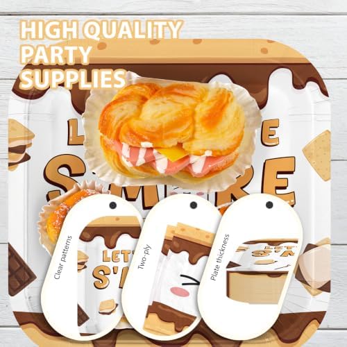 100Pcs S'more Camping Birthday Party Decorations, Serves 50 - Image 6