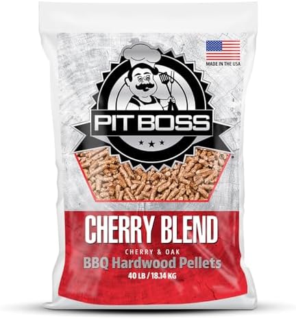 Pit Boss 100% All Natural BBQ Hardwood Pellets for Cooking, Grilling, and Smoking | 40lbs. Wood Pellets for Pellet Grills and BBQ Smokers | Cherry Blend by PitBoss%C2%AEGrills