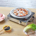 BBQ Plate,korean Style Stovetop,Smokeless Indoor Stainless Steel Non-stick Roasting Round Barbecue Grill Pan For Indoor Outdoor Camping BBQ, Cooking Delicious Roasting Food by Unknown