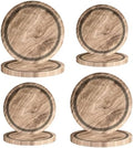 80 Pcs Wood Grain Paper Plates Birthday Decorations Party Disposable Tableware for Lumberjack Camping Hunting Theme Party Supplies, Serves 40 guests (Style B) by RFAPTDM